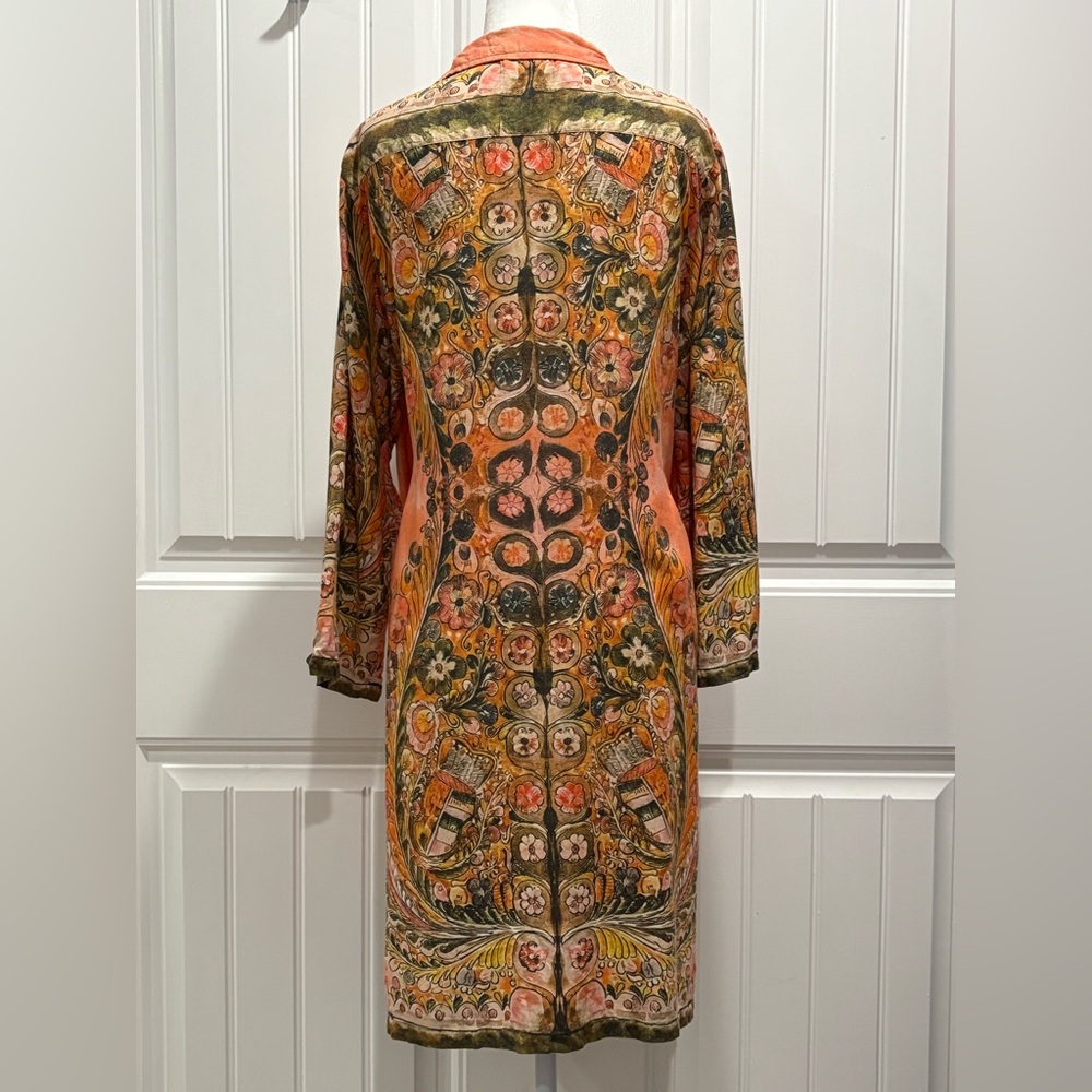 Natural Life Fional Floral Print Button-Up Tunic Dress Size XL - Picture 2 of 9